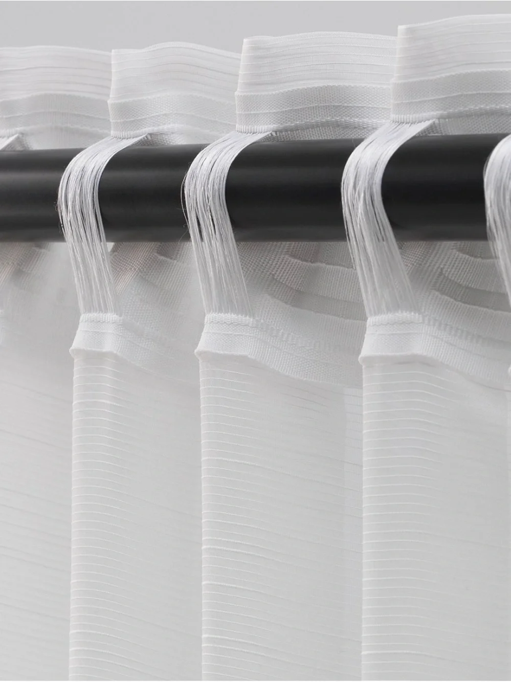 IKEA Gjertrud sheer curtains, white with heading tape 57”x98”